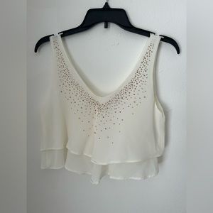 Charlotte Russe White Crop Top Size Small